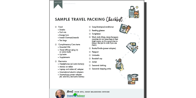 Sample Packing Checklist: Travel Wellness - WELCOA